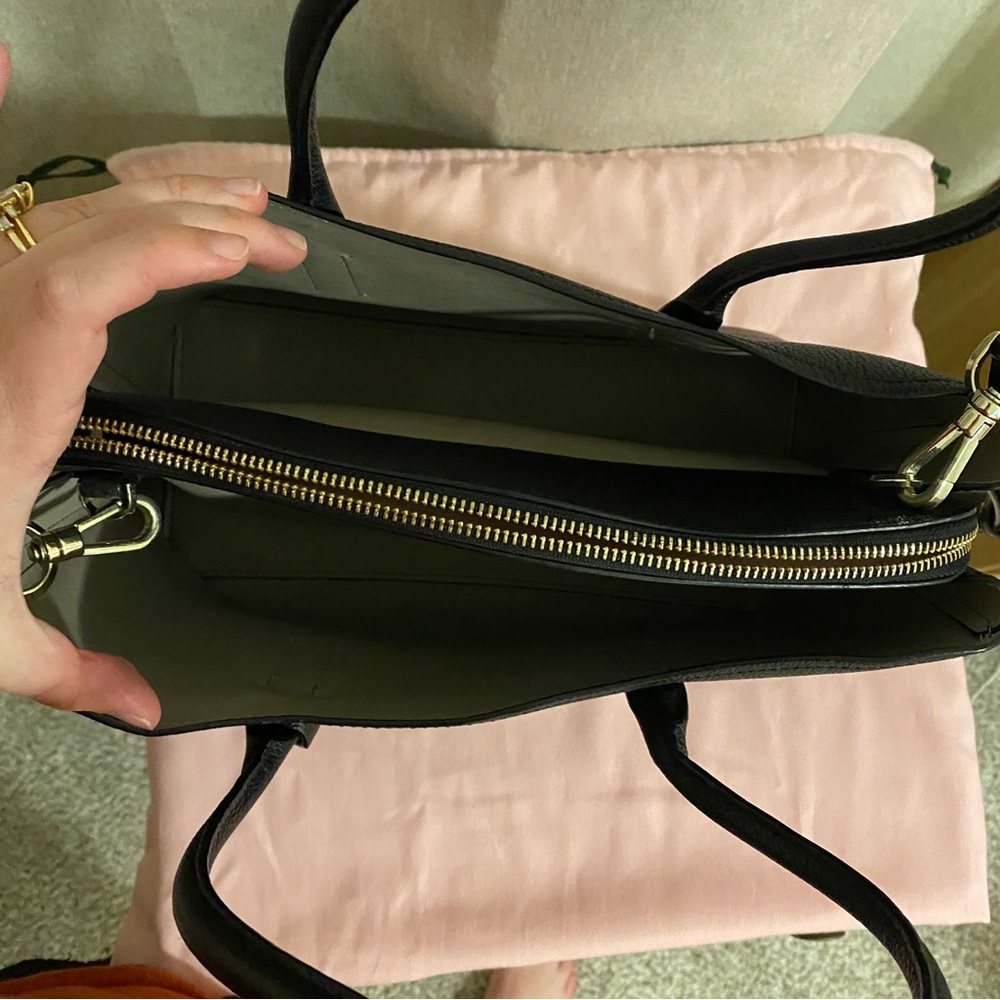 Kate Spade Black Large Margaux Satchel with Crossbody Strap - Picture 7 of 8